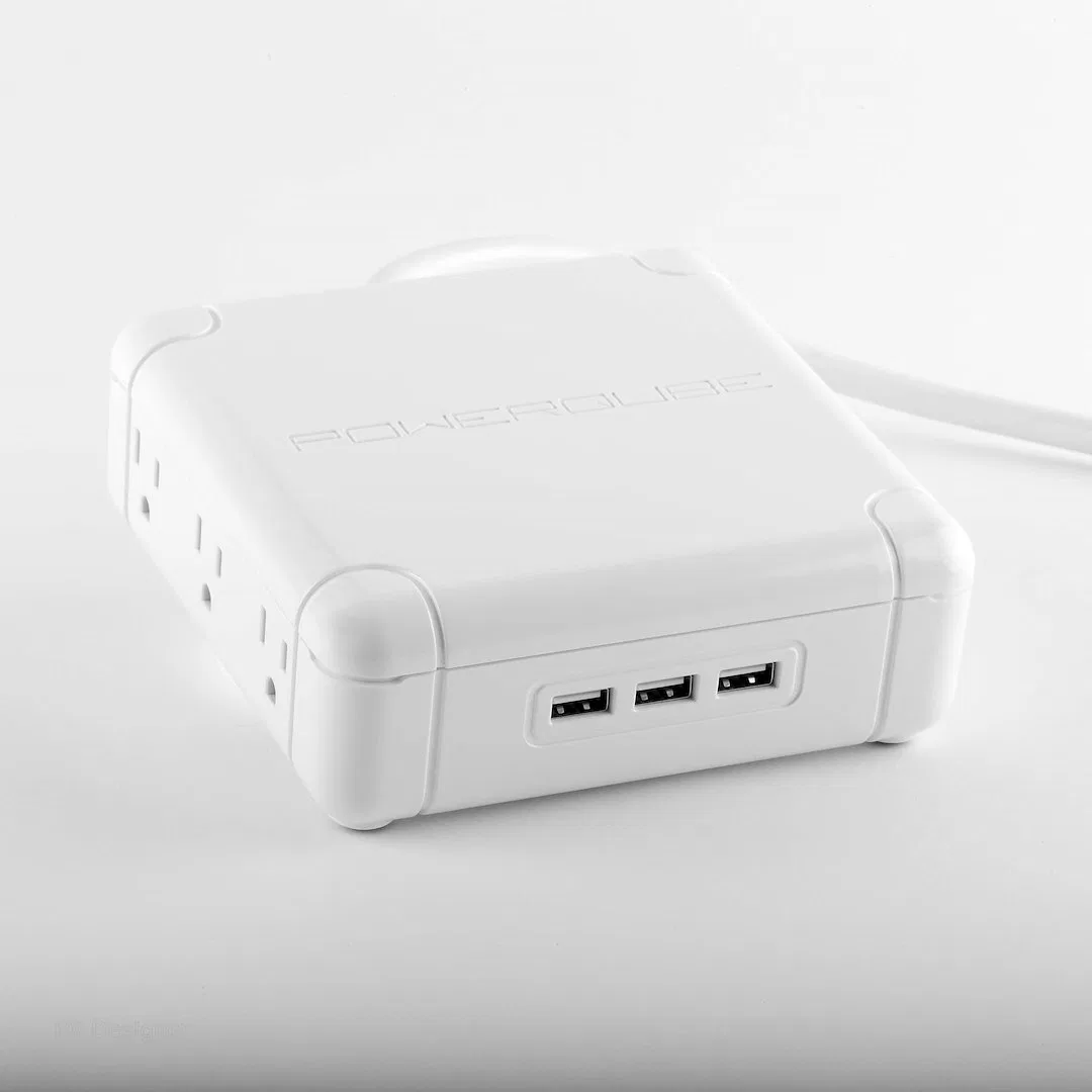 M560 – RV DESIGNER USB Outlet, Vehicle Use 3 USB And 6 AC Ports 2 Amp 5-1/2 Inch x 5-1/2 Inch x 2 Inch Single